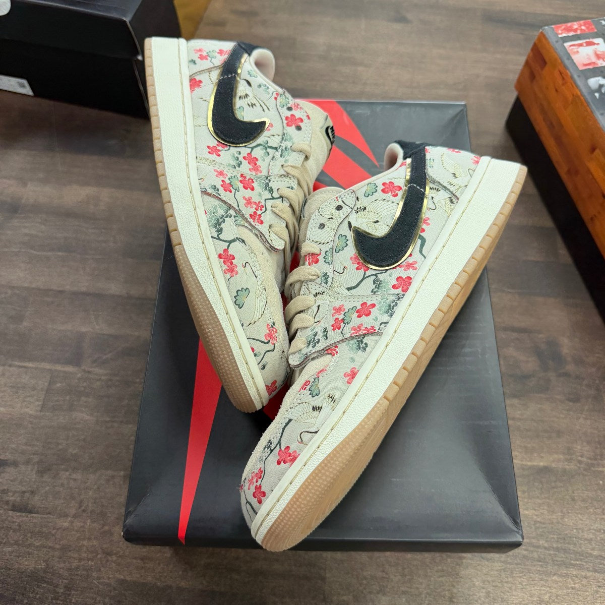 Jordan 1 Retro Low OG Rui Hachimura Oatmeal Size 9.5 (Pre-Owned) - Image 1