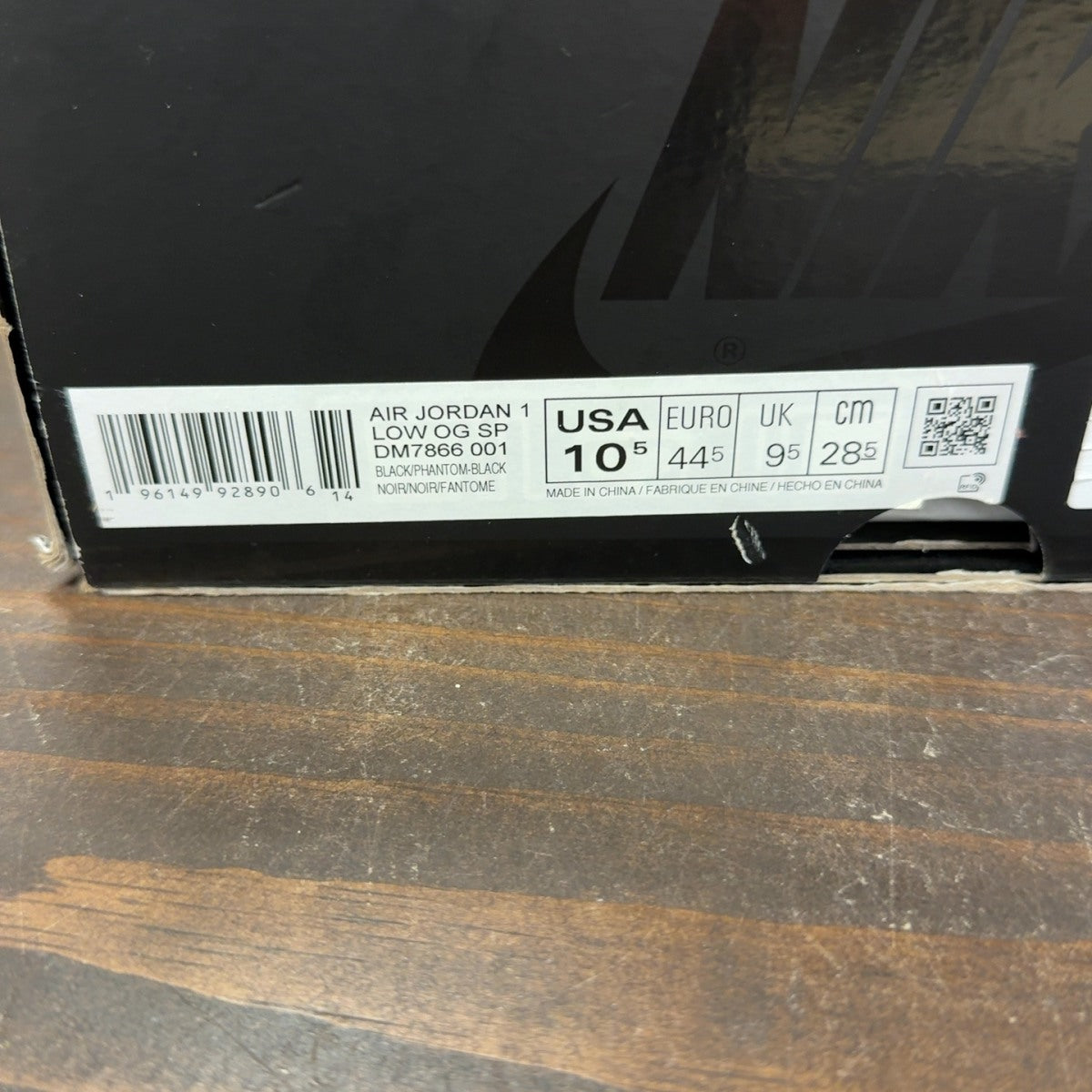 Jordan 1 Retro Low OG SP Travis Scott Black Phantom Size 10.5 (Pre-Owned)