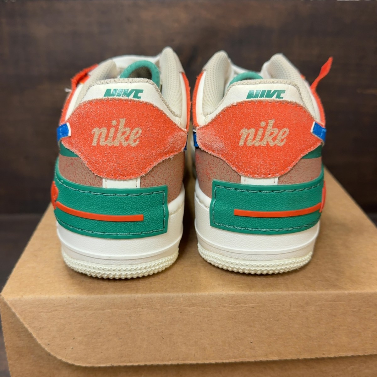 Nike Air Force 1 Low Shadow Sail Signal Blue Green (Women's) Size 5.5W (Pre-Owned) - Image 5