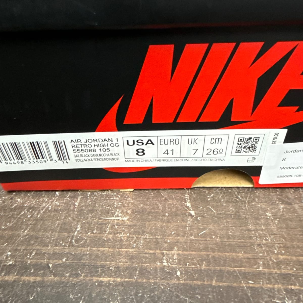 Jordan 1 Retro High Dark Mocha Size 8 (Pre-Owned) - aux
