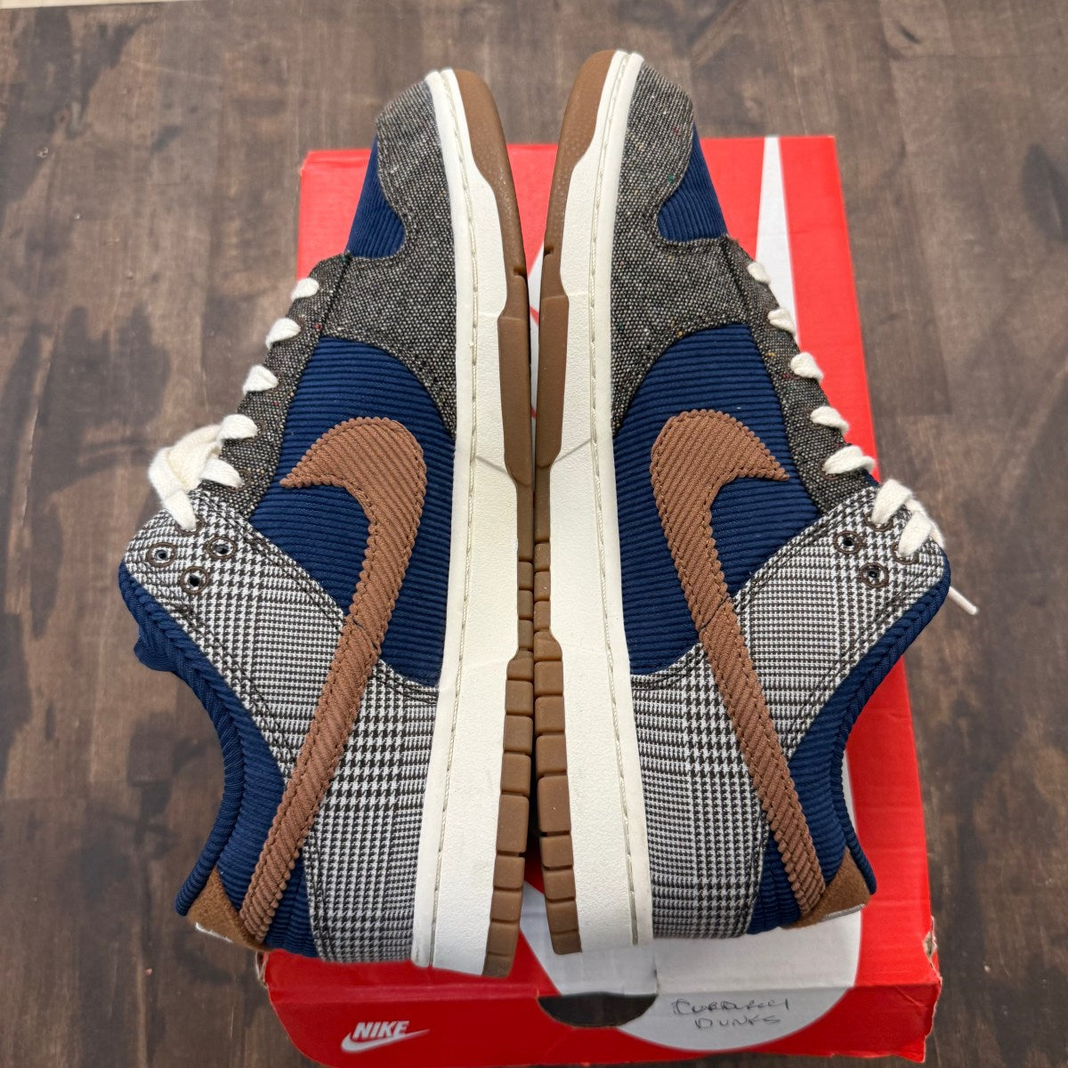 Nike Dunk Low Tweed Midnight Navy Corduroy - Image 4