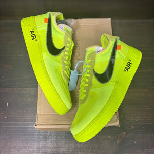 Nike Air Force 1 Low Off-White Volt Size 10 - back