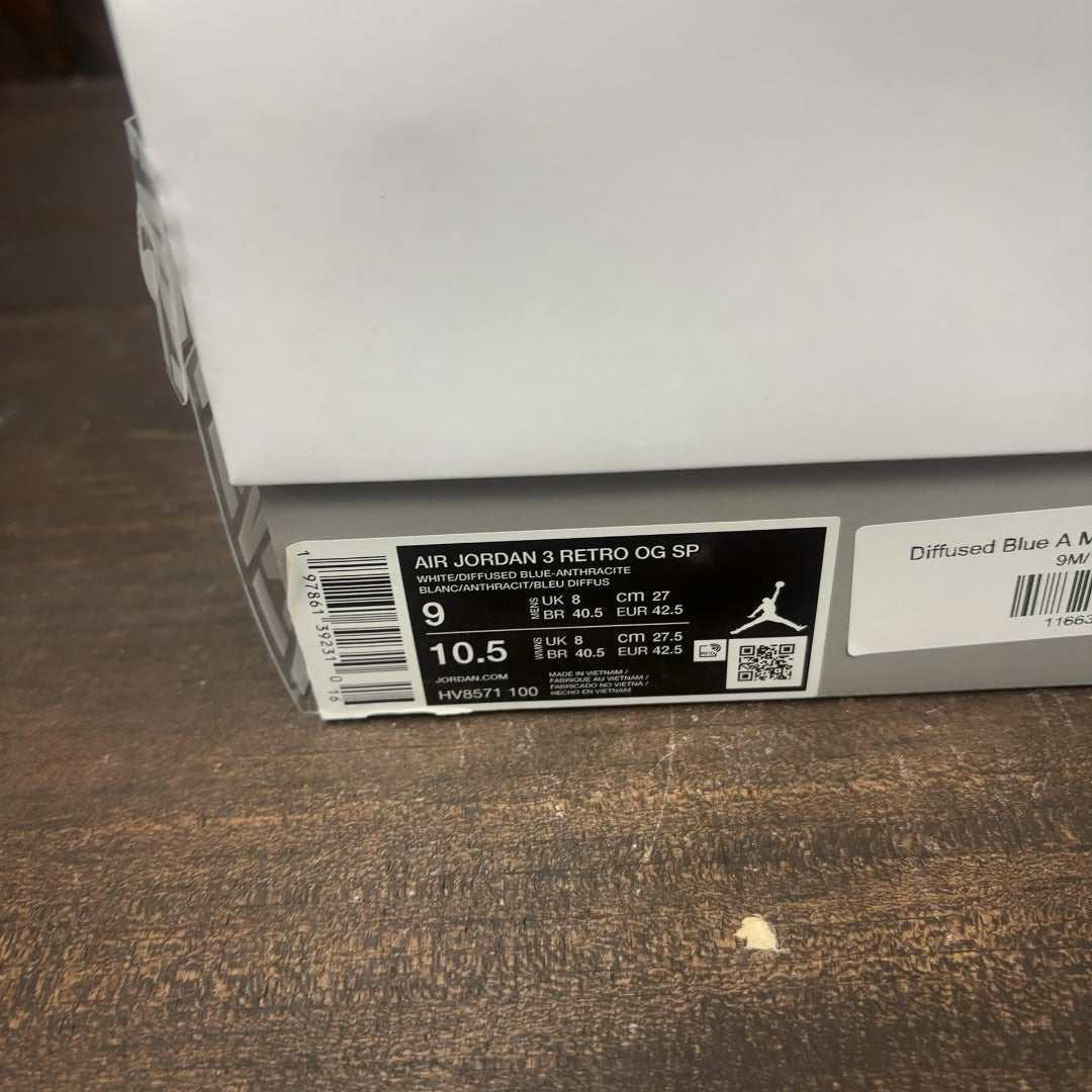 Jordan 3 Retro OG SP A Ma Maniére Diffused Blue Diffused Blue Size 9 (Pre-Owned) - Image 7
