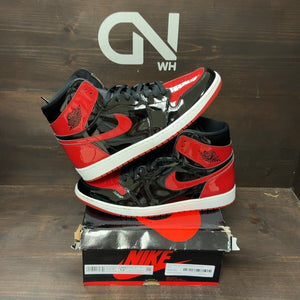 Jordan 1 Retro High OG Patent Bred Size 12.5 (Pre-Owned) - front