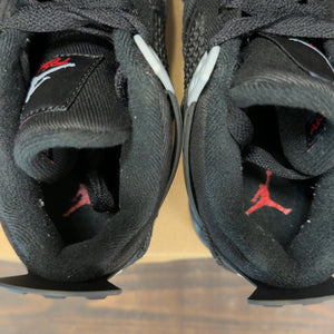 Jordan 4 Retro Black Canvas (GS) Size 4.5Y (Pre-Owned) - aux