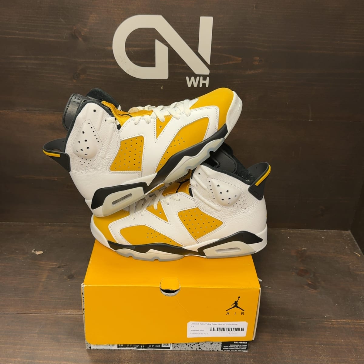 Jordan 6 Retro Yellow Ochre Size 9.5 (Pre-Owned) - front