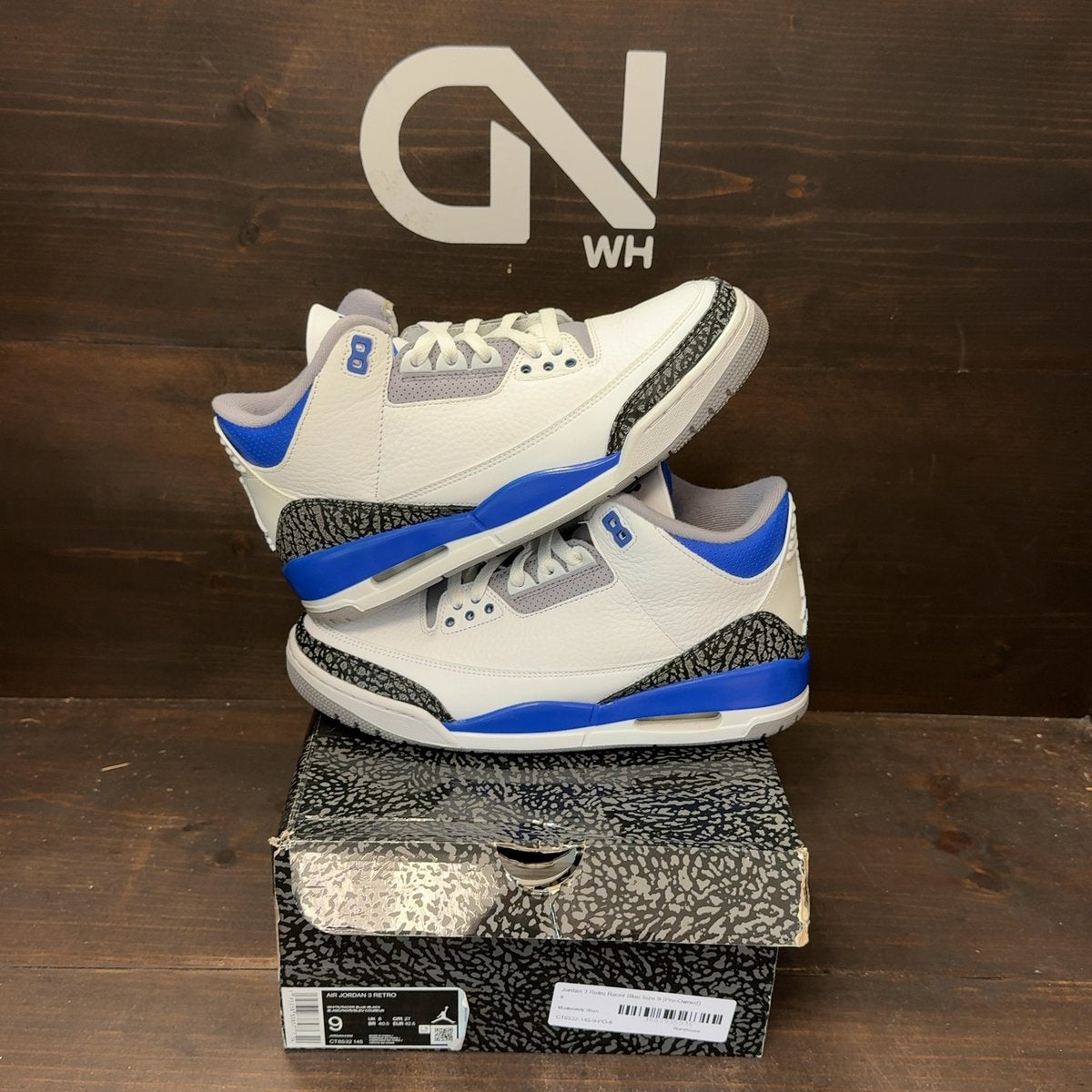Jordan 3 Retro Racer Blue Size 9 (Pre-Owned) - front