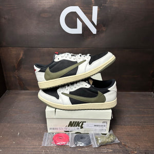Jordan 1 Retro Low OG SP Travis Scott Olive (Women's) Size 13W (Pre-Owned) - front