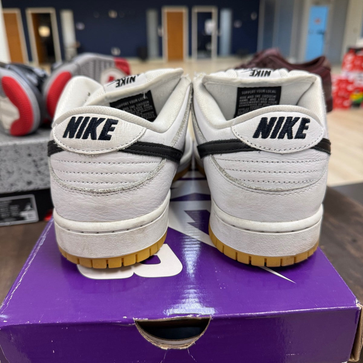 Nike SB Dunk Low Pro White Gum - Image 4
