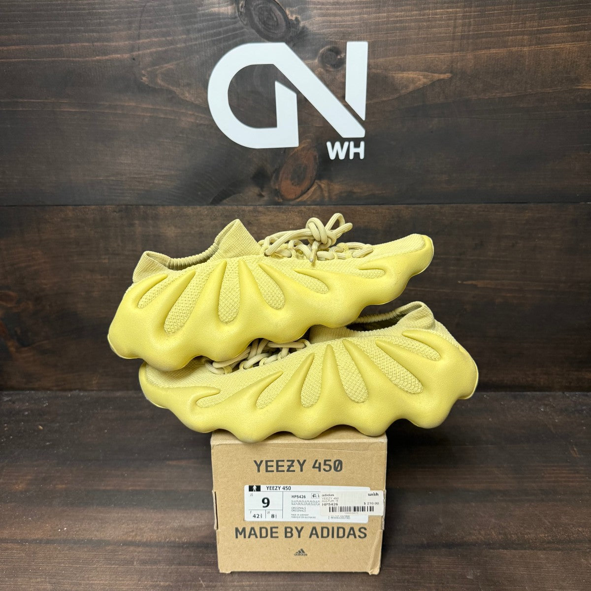 adidas Yeezy 450 Sulfur Size 9 (Pre-Owned) - Image 1