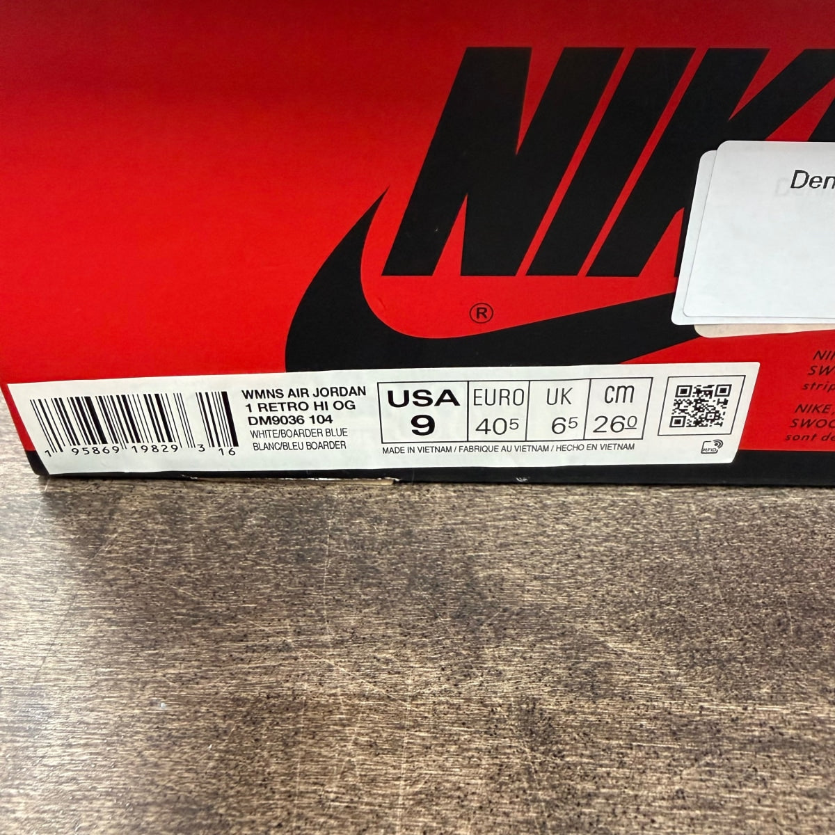 Jordan 1 Retro High OG Denim (Women's) Size 9W (Pre-Owned) - Image 6