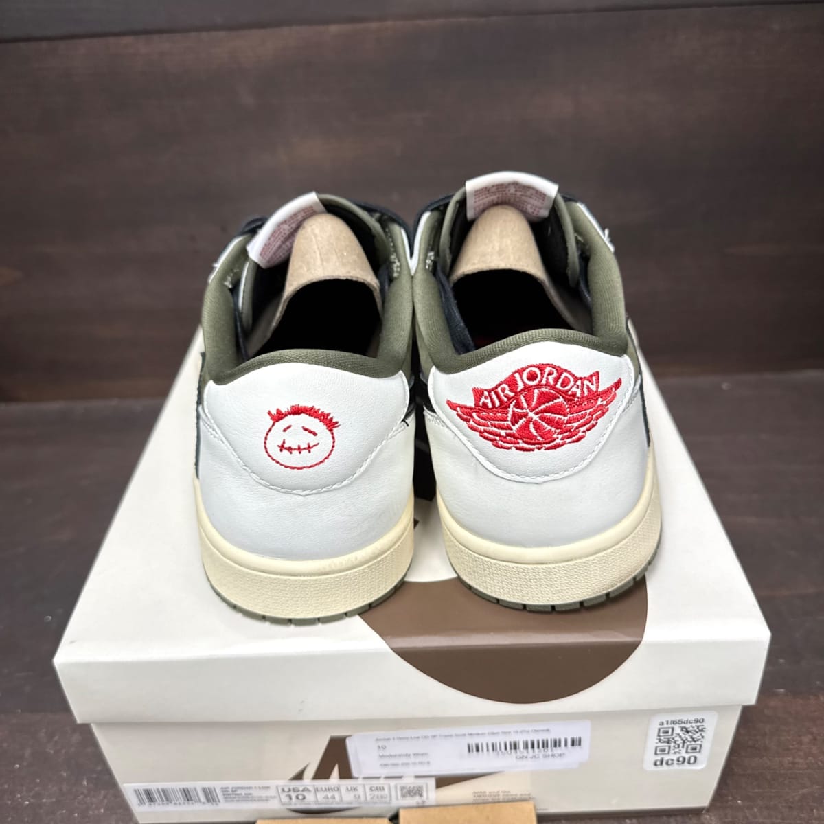 Jordan 1 Retro Low OG SP Travis Scott Medium Olive Size 10 (Pre-Owned) - sole