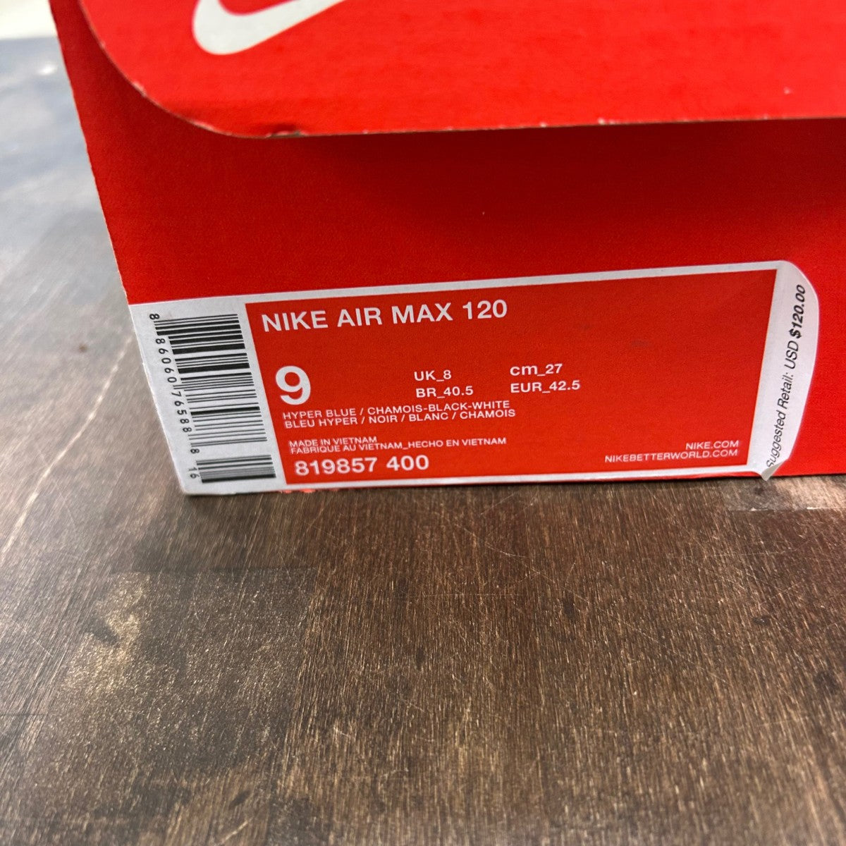 Nike Air Max 120 Hyper Blue Size 9 (Pre-Owned) - Image 6