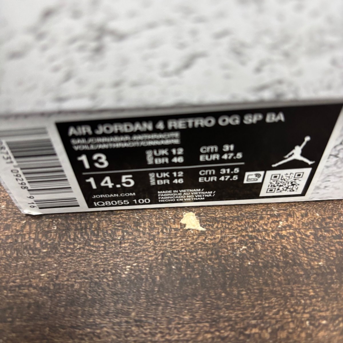 Jordan 4 Retro OG Nigel Sylvester Brick After Brick Size 13 (Pre-Owned) - aux