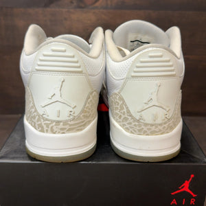 Jordan 3 Retro Pure White (2018) Size 11 (Pre-Owned) - aux