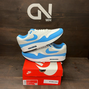 Nike Air Max 1 White University Blue Size 10.5 (Pre-Owned) - front