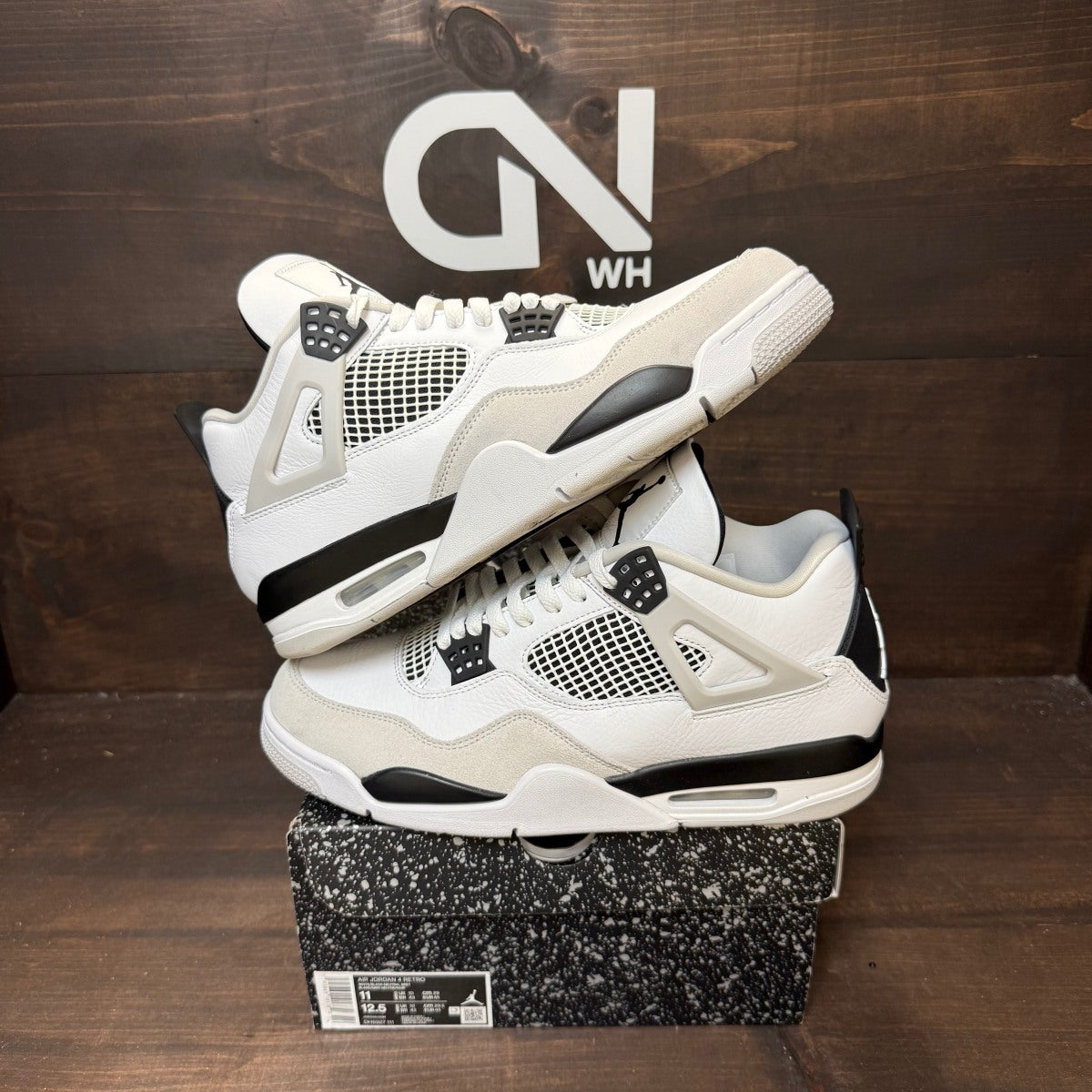Jordan 4 Retro Military Black - Image 1