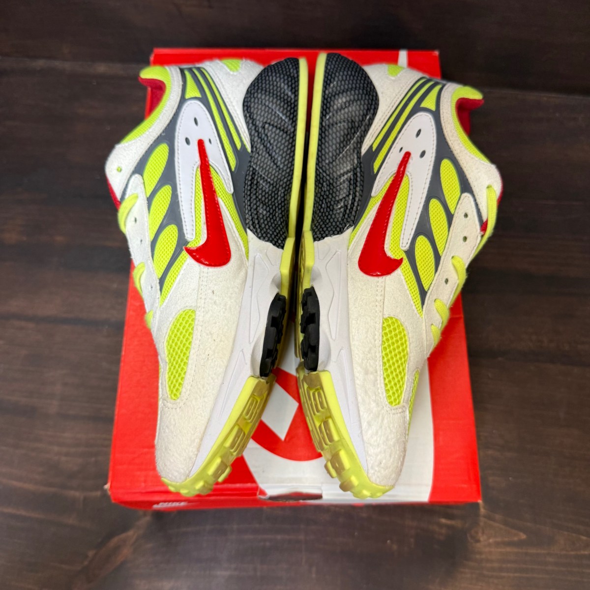 Nike Air Ghost Racer White Atom Red Neon Yellow - Image 4