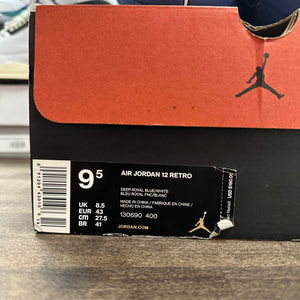 Jordan 12 Retro Deep Royal Blue Size 9.5 (Moderately Worn Pre-Owned)