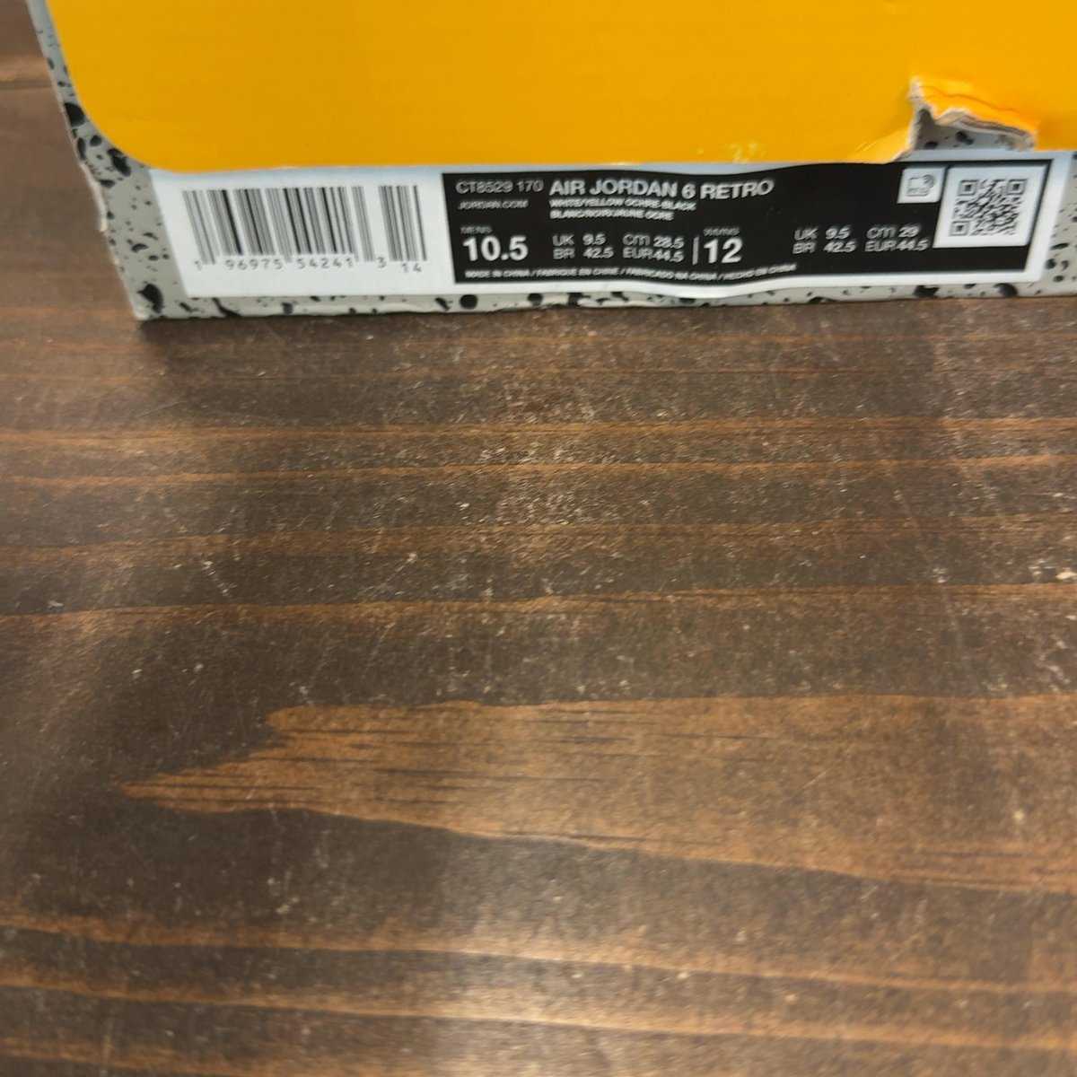 Jordan 6 Retro Yellow Ochre Size 10.5 (Pre-Owned) - aux