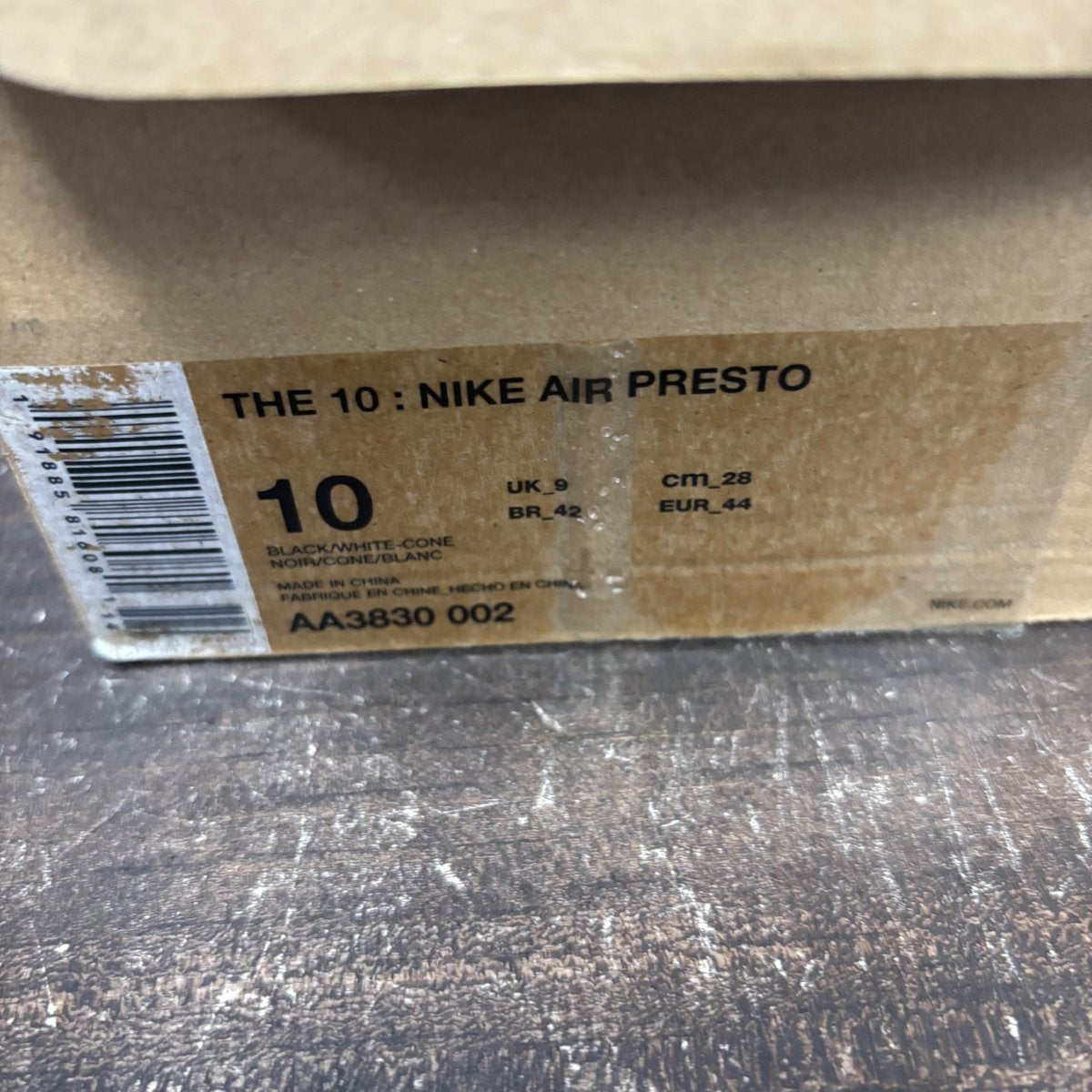 Nike Air Presto Off-White Black (2018) Size 10 (Pre-Owned) - aux