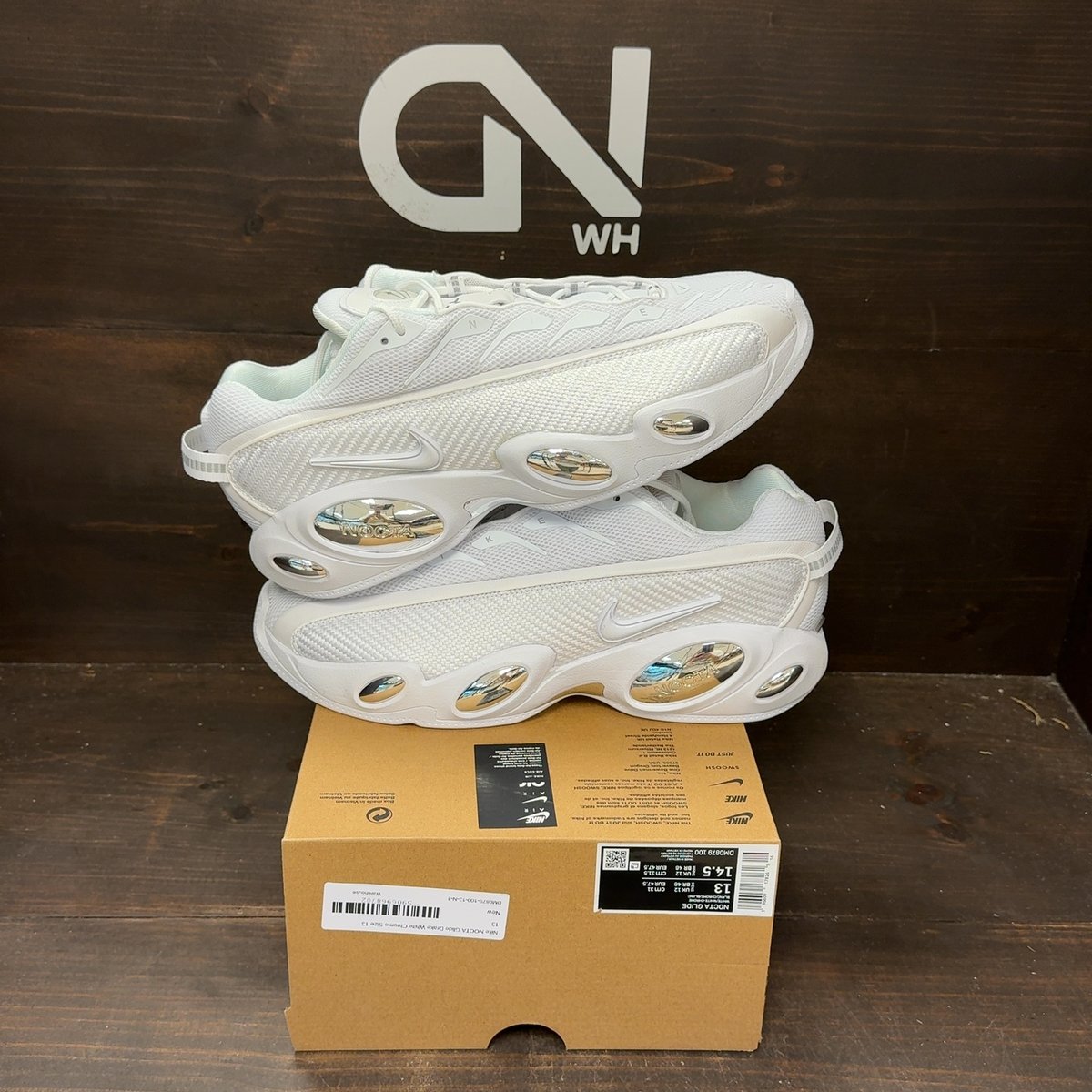 Nike NOCTA Glide Drake White Chrome Size 13 - front