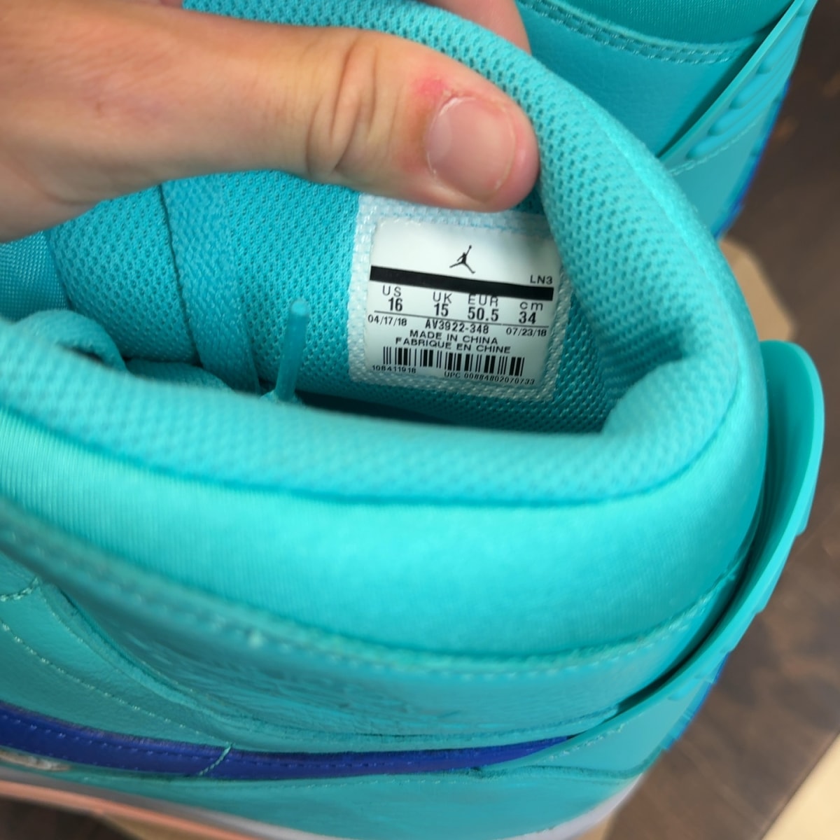 Jordan Legacy 312 Hyper Jade Size 16 - Image 7