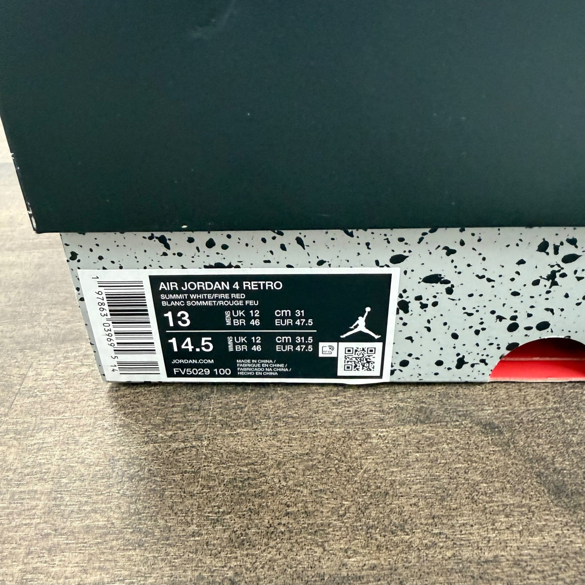 Jordan 4 Retro White Cement (2025) Size 13 (Pre-Owned) - Image 6