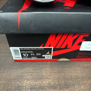 Jordan 1 Retro Low OG Black Toe (2023) Size 10 (Pre-Owned)