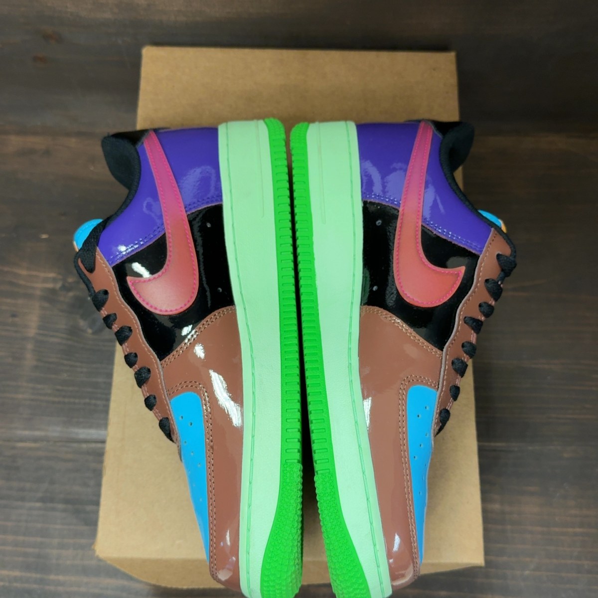 Nike Air Force 1 Low SP Undefeated Multi-Patent Wild Berry Size 8 (Pre-Owned) - Image 4