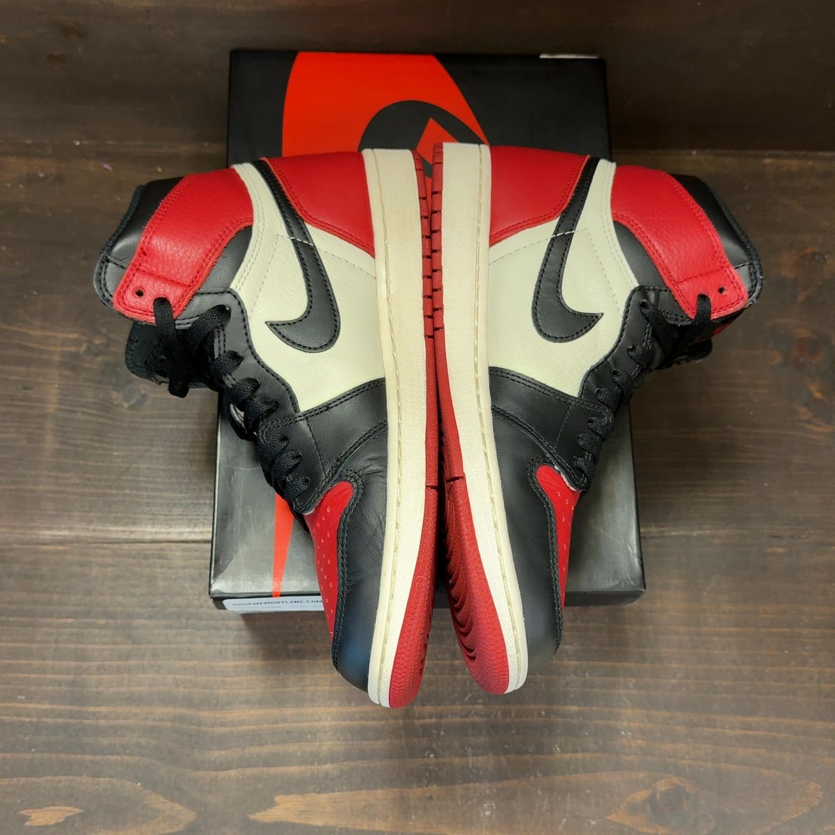 Jordan 1 Retro High Bred Toe Size 9 (Pre-Owned) - aux