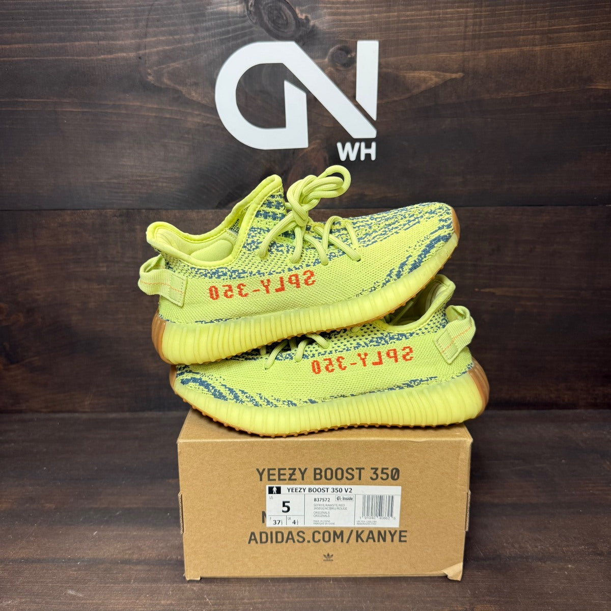 adidas Yeezy Boost 350 V2 Semi Frozen Yellow - Image 1
