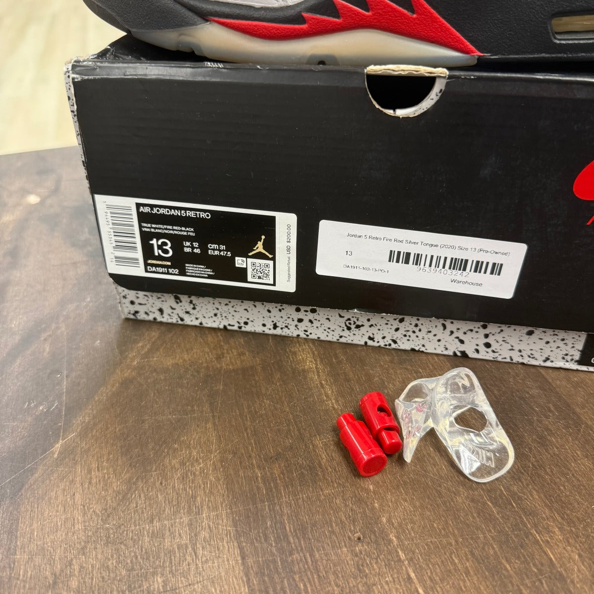 Jordan 5 Retro Fire Red Silver Tongue (2020) - Image 4