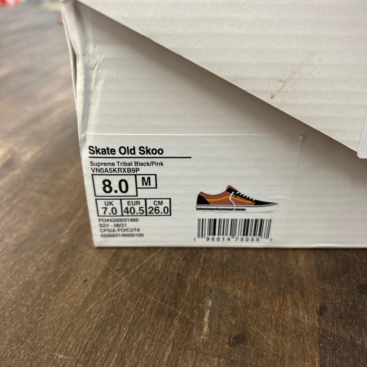 Vans Skate Old Skool Supreme Tribal Barbed Wire Pink - Image 6