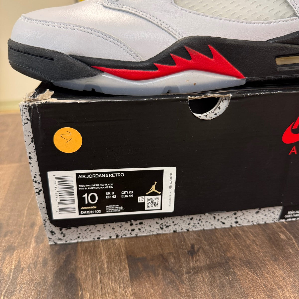 Jordan 5 Retro Fire Red Silver Tongue (2020) - Image 6