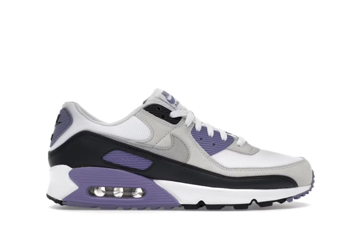 Nike Air Max 90 White Dusty Amethyst Photon Dust Light Smoke Grey