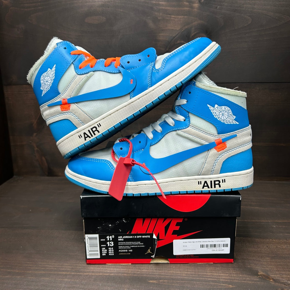 Jordan 1 Retro High Off-White University Blue - Image 1