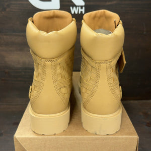 Timberland 6 Inch Premium Boot 'Woven Medium Beige Full Grain' Size 7.5 (Pre-Owned) - Image 6