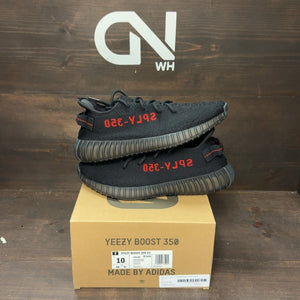adidas Yeezy Boost 350 V2 Black Red Size 10 (Pre-Owned) - front