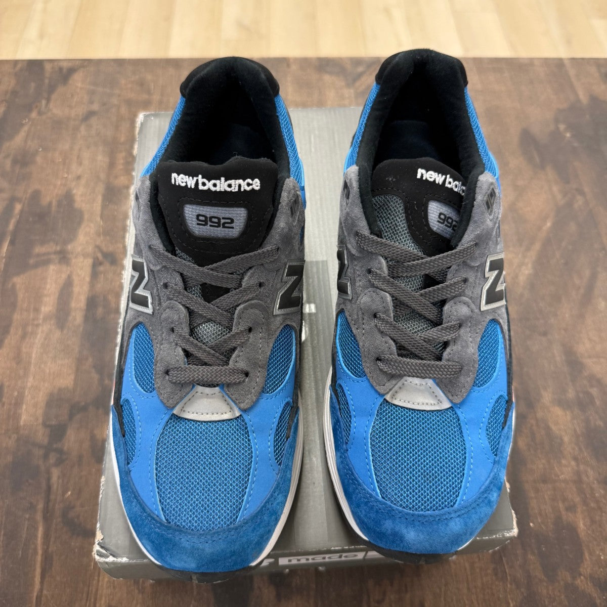 New Balance 992 Black Blue Grey - Image 2