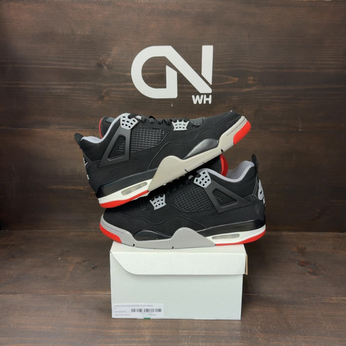 Jordan 4 Retro Bred (2019) Size 10 (Pre-Owned) - Image 1