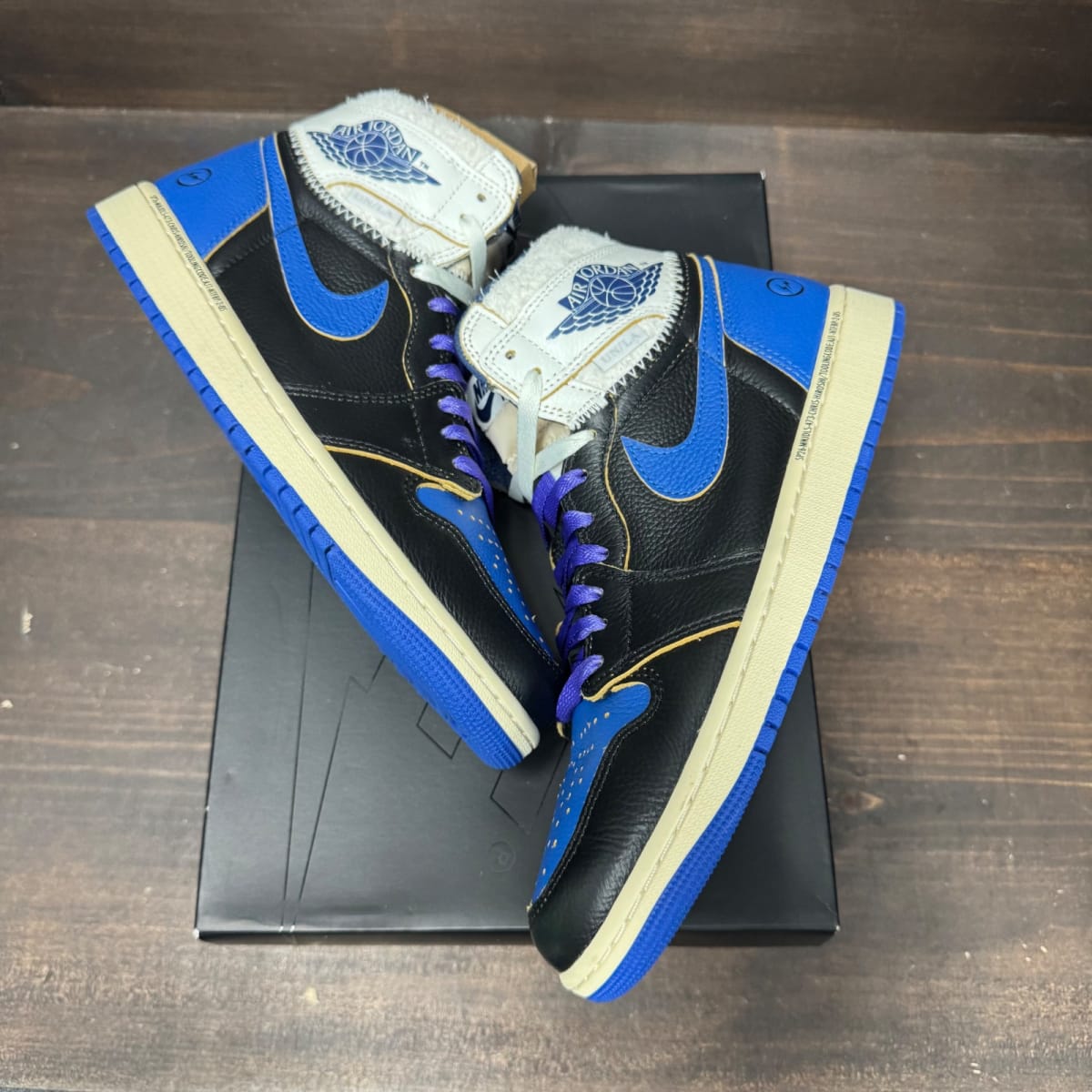 Jordan 1 Retro High OG SP Fragment x Union LA Sport Royal Size 9 (Pre-Owned) - back