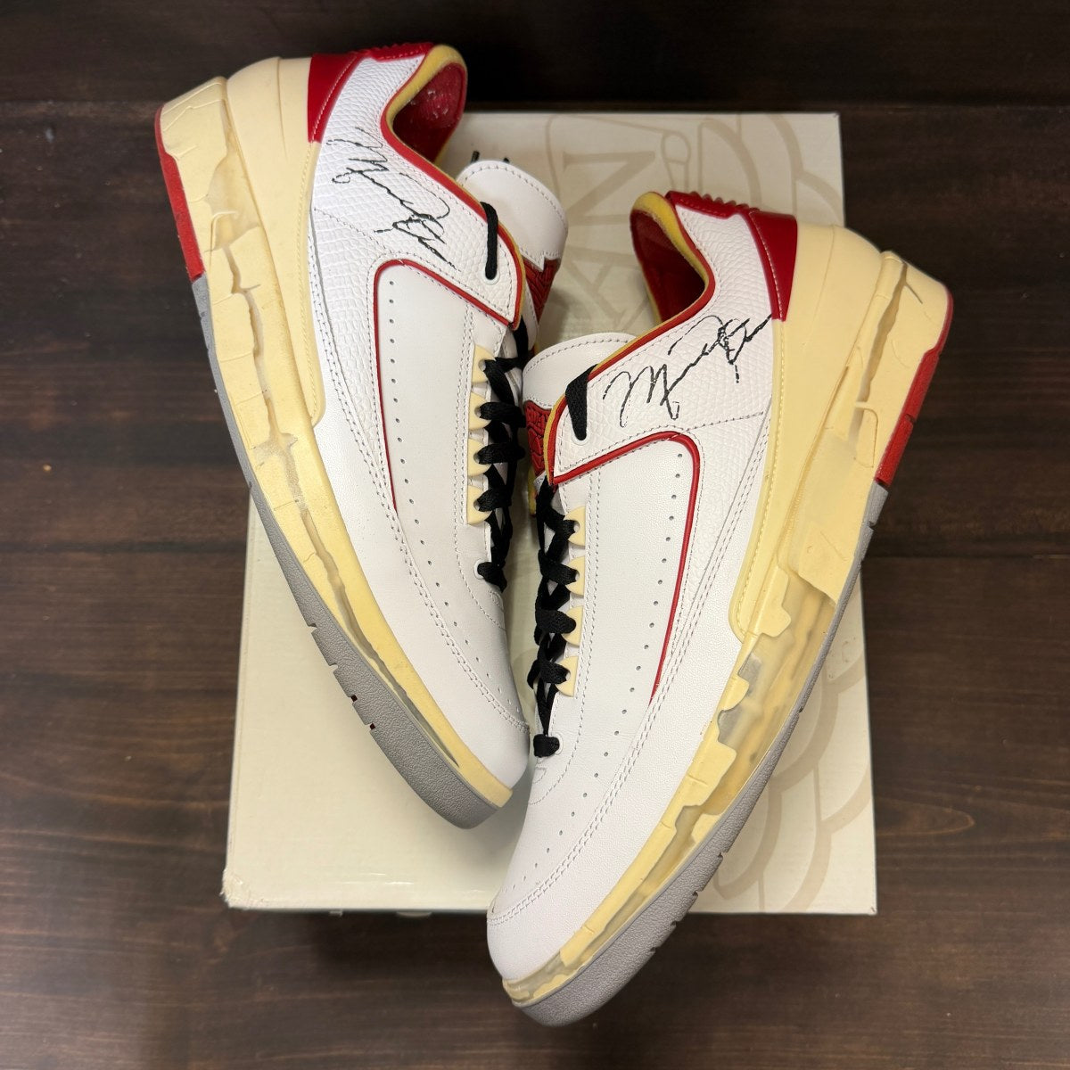 Jordan 2 Retro Low SP Off-White White Red - Image 2