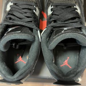 Jordan 4 Retro Black Canvas (GS) Size 6.5Y (Pre-Owned) - aux