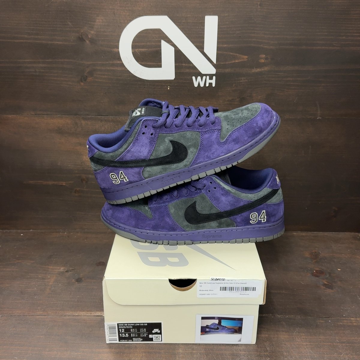 Nike SB Dunk Low Supreme 94 Ink Size 12 (Pre-Owned) - front