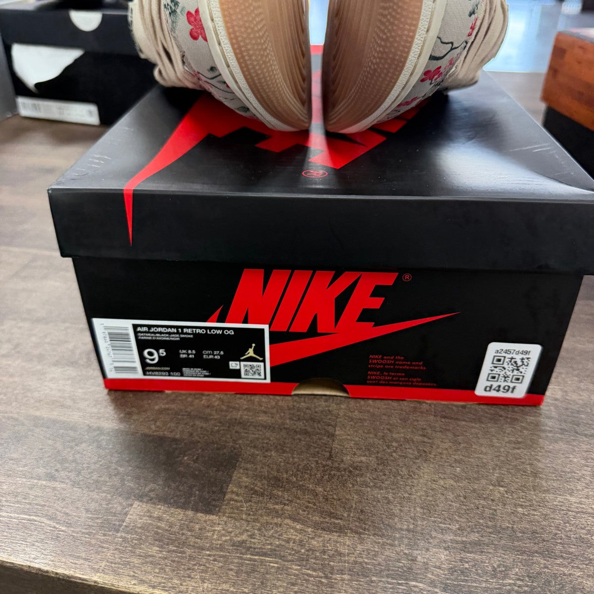 Jordan 1 Retro Low OG Rui Hachimura Oatmeal Size 9.5 (Pre-Owned) - Image 6