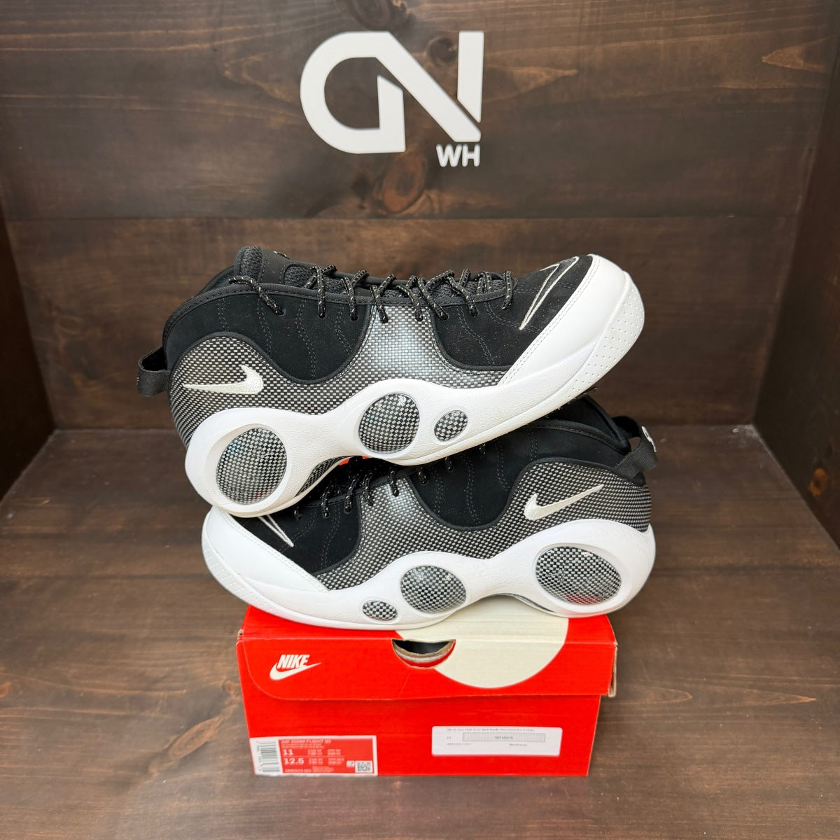 Nike Air Zoom Flight 95 OG Black Metallic Silver (2022) - Image 1