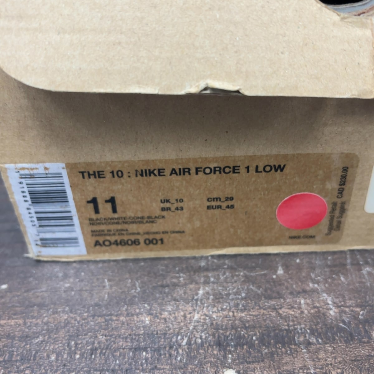 Nike Air Force 1 Low Off-White Black White - Image 7