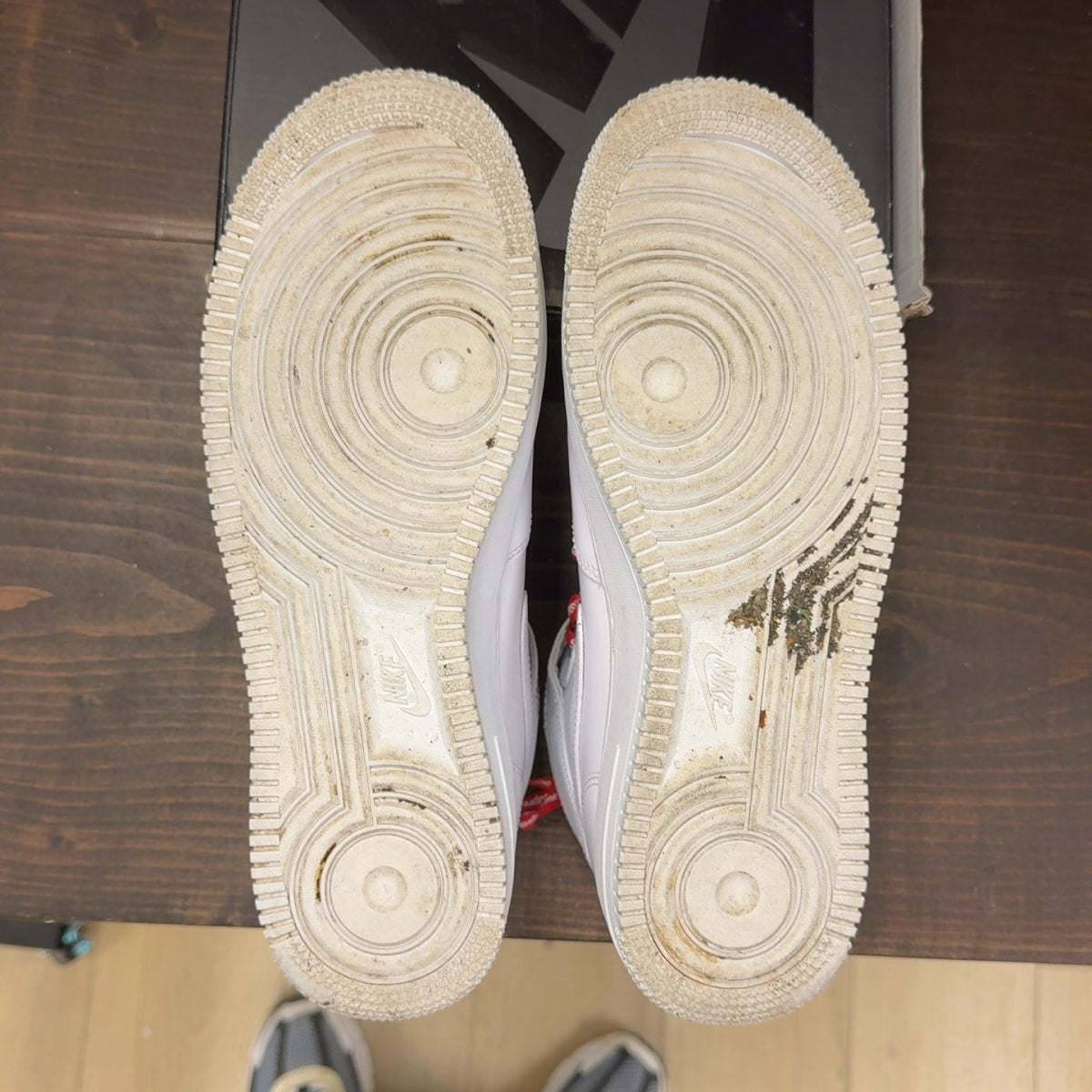 Nike Air Force 1 Mid Supreme White Size 8.5 (Pre-Owned) - aux