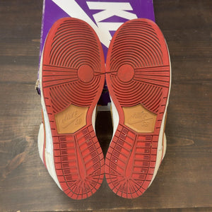 Nike SB Dunk High Sail Bright Crimson Size 10.5 (Pre-Owned) - aux